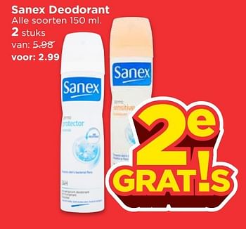 Aanbiedingen Sanex deodorant - Sanex - Geldig van 16/04/2017 tot 22/04/2017 bij Vomar