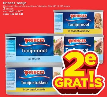 Aanbiedingen Princes tonijn - Princes - Geldig van 16/04/2017 tot 22/04/2017 bij Vomar