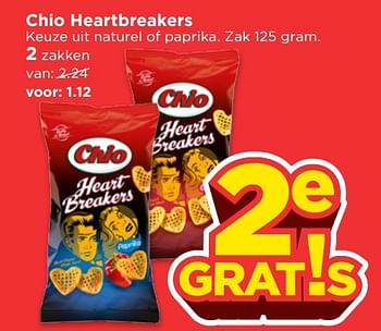 Aanbiedingen Chio heartbreakers - Chio - Geldig van 16/04/2017 tot 22/04/2017 bij Vomar