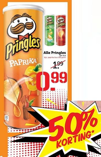 Aanbiedingen Alle pringles - Pringles - Geldig van 17/04/2017 tot 23/04/2017 bij Coop