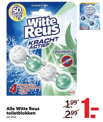 Aanbiedingen Alle witte reus toiletblokken - Witte reus - Geldig van 17/04/2017 tot 23/04/2017 bij Coop