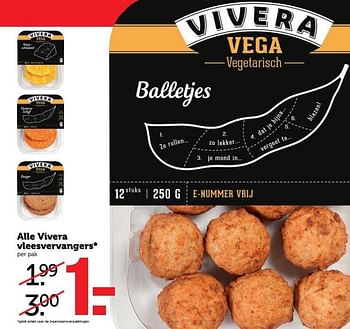 Aanbiedingen Alle vivera vleesvervangers - Vivera - Geldig van 17/04/2017 tot 23/04/2017 bij Coop