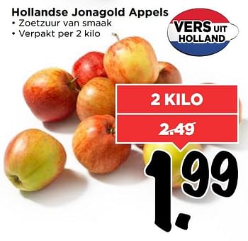 Aanbiedingen Hollandse jonagold appels - Huismerk Vomar - Geldig van 16/04/2017 tot 22/04/2017 bij Vomar