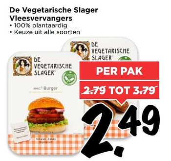 Aanbiedingen De vegetarische slager vleesvervangers - De Vegetarische Slager - Geldig van 16/04/2017 tot 22/04/2017 bij Vomar