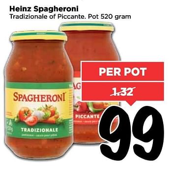 Aanbiedingen Heinz spagheroni - Heinz - Geldig van 16/04/2017 tot 22/04/2017 bij Vomar