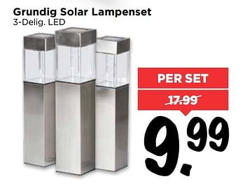 Aanbiedingen Grundig solar lampenset - Grundig - Geldig van 16/04/2017 tot 22/04/2017 bij Vomar