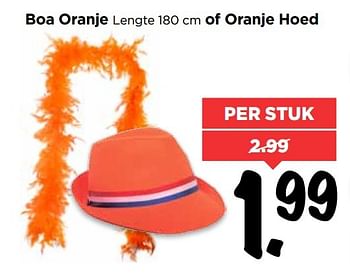 Aanbiedingen Boa oranje of oranje hoed - Huismerk Vomar - Geldig van 16/04/2017 tot 22/04/2017 bij Vomar