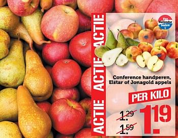 Aanbiedingen Conference handperen elstar of jonagold appels - Huismerk - Coop - Geldig van 17/04/2017 tot 23/04/2017 bij Coop