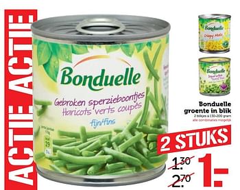 Aanbiedingen Bonduelle groente in blik - Bonduelle - Geldig van 17/04/2017 tot 23/04/2017 bij Coop