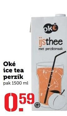 Aanbiedingen Oké ice tea perzik - Oké - Geldig van 17/04/2017 tot 23/04/2017 bij Coop