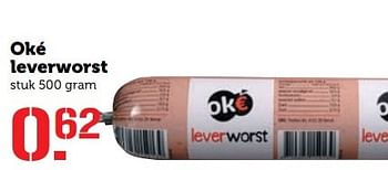 Aanbiedingen Oké leverworst - Oké - Geldig van 17/04/2017 tot 23/04/2017 bij Coop