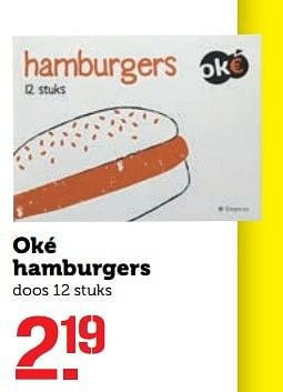 Aanbiedingen Oké hamburgers - Oké - Geldig van 17/04/2017 tot 23/04/2017 bij Coop