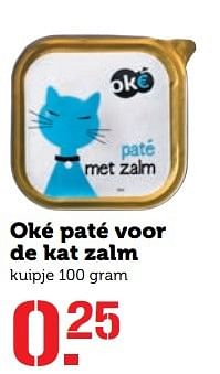 Aanbiedingen Oké paté voor de kat zalm - Oké - Geldig van 17/04/2017 tot 23/04/2017 bij Coop