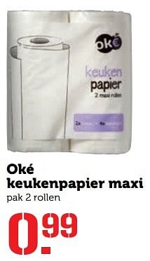 Aanbiedingen Oké keukenpapier maxi - Oké - Geldig van 17/04/2017 tot 23/04/2017 bij Coop