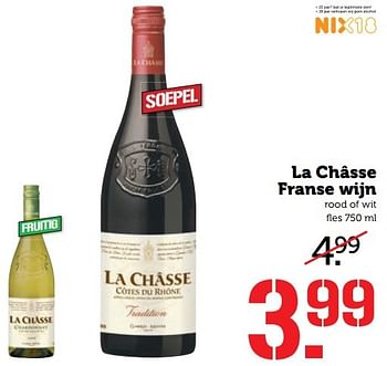 Aanbiedingen La châsse franse wijn - Rode wijnen - Geldig van 17/04/2017 tot 23/04/2017 bij Coop