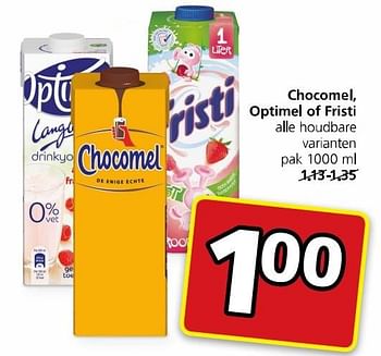 Aanbiedingen Chocomel, optimel of fristi - Fristi - Geldig van 18/04/2017 tot 23/04/2017 bij Jan Linders