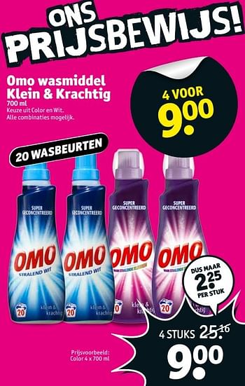 Aanbiedingen Omo wasmiddel klein + krachtig color - Omo - Geldig van 18/04/2017 tot 23/04/2017 bij Kruidvat