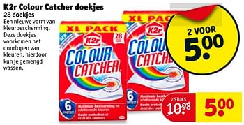 Aanbiedingen K2r colour catcher doekjes - K2R - Geldig van 18/04/2017 tot 23/04/2017 bij Kruidvat
