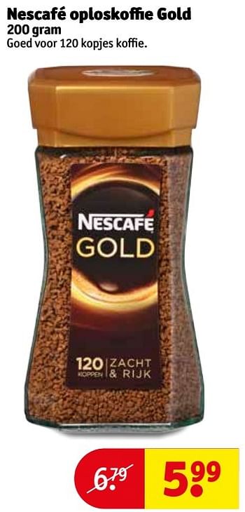 Aanbiedingen Nescafé oploskoffie gold - Nescafe - Geldig van 18/04/2017 tot 23/04/2017 bij Kruidvat