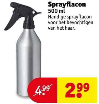 Aanbiedingen Sprayflacon - Huismerk - Kruidvat - Geldig van 18/04/2017 tot 23/04/2017 bij Kruidvat