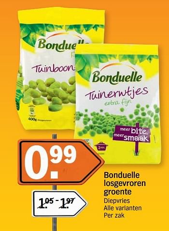 Aanbiedingen Bonduelle losgevroren groente - Bonduelle - Geldig van 18/04/2017 tot 23/04/2017 bij Albert Heijn
