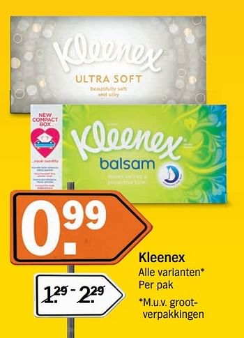Aanbiedingen Kleenex - Kleenex - Geldig van 18/04/2017 tot 23/04/2017 bij Albert Heijn