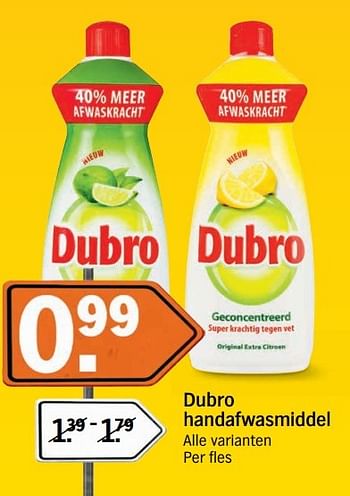 Aanbiedingen Dubro handafwasmiddel - dubro - Geldig van 18/04/2017 tot 23/04/2017 bij Albert Heijn