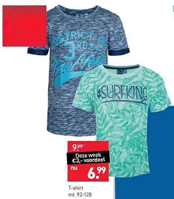 Aanbiedingen T-shirt - Huismerk - Scapino - Geldig van 10/04/2017 tot 23/04/2017 bij Scapino