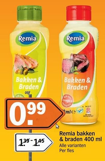 Aanbiedingen Remia bakken + braden - Remia - Geldig van 18/04/2017 tot 23/04/2017 bij Albert Heijn
