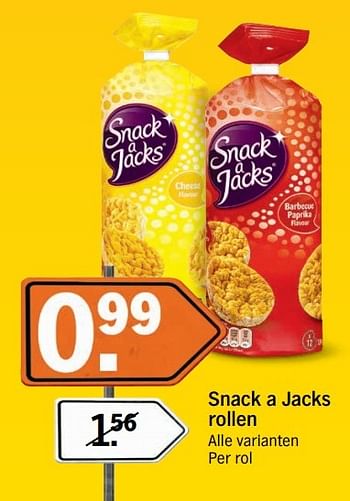 Aanbiedingen Snack a jacks rollen - Snack a Jacks - Geldig van 18/04/2017 tot 23/04/2017 bij Albert Heijn