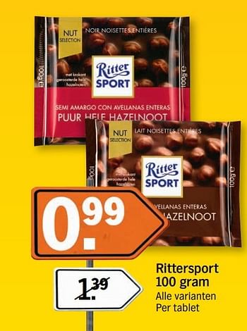 Aanbiedingen Rittersport - Ritter Sport - Geldig van 18/04/2017 tot 23/04/2017 bij Albert Heijn