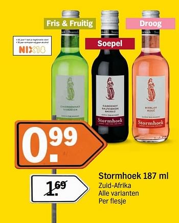Aanbiedingen Stormhoek - Rode wijnen - Geldig van 18/04/2017 tot 23/04/2017 bij Albert Heijn