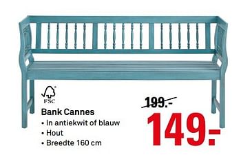 Aanbiedingen Bank cannes - Huismerk Karwei - Geldig van 18/04/2017 tot 23/04/2017 bij Karwei