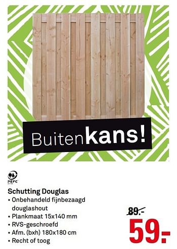 Aanbiedingen Schutting douglas - Huismerk Karwei - Geldig van 18/04/2017 tot 23/04/2017 bij Karwei