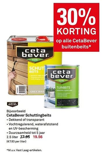 Aanbiedingen Cetabever schuttingbeits - Ceta Bever - Geldig van 18/04/2017 tot 23/04/2017 bij Karwei