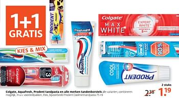 Aanbiedingen Prodent coolmint tandpasta - Huismerk - Etos - Geldig van 10/04/2017 tot 23/04/2017 bij Etos