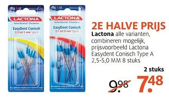 Aanbiedingen Lactona easydent conisch type a - Lactona - Geldig van 10/04/2017 tot 23/04/2017 bij Etos