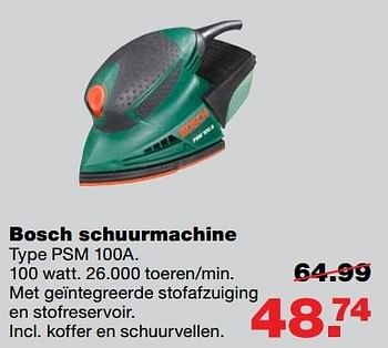 Aanbiedingen Bosch schuurmachine psm 100a - Bosch - Geldig van 18/04/2017 tot 23/04/2017 bij Praxis