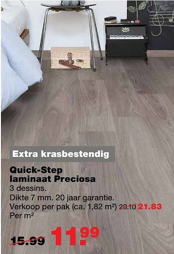 Aanbiedingen Quick-step laminaat preciosa - QuickStep - Geldig van 18/04/2017 tot 23/04/2017 bij Praxis
