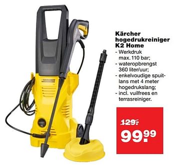 Aanbiedingen Kärcher hogedrukreiniger k2 home - Kärcher - Geldig van 18/04/2017 tot 23/04/2017 bij Praxis