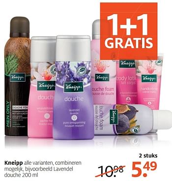 Aanbiedingen Lavendel douche - Kneipp - Geldig van 17/04/2017 tot 23/04/2017 bij Etos