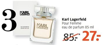 Aanbiedingen Karl lagerfeld pour femme eau de parfum - Karl Lagerfeld - Geldig van 17/04/2017 tot 23/04/2017 bij Etos
