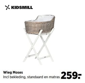 Aanbiedingen Wieg moses - Kidsmill - Geldig van 23/03/2017 tot 24/04/2017 bij Babypark