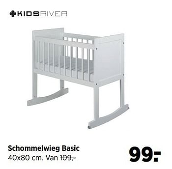 Aanbiedingen Schommelwieg basic - Kidsriver - Geldig van 23/03/2017 tot 24/04/2017 bij Babypark