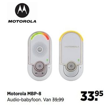 Aanbiedingen Motorola mbp-8 - Motorola - Geldig van 23/03/2017 tot 24/04/2017 bij Babypark