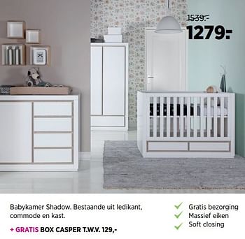 Aanbiedingen Babykamer shadow - Huismerk - Babypark - Geldig van 23/03/2017 tot 24/04/2017 bij Babypark