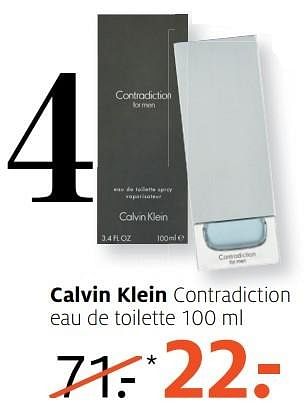 Aanbiedingen Calvin klein contradiction eau de toilette - Calvin Klein - Geldig van 17/04/2017 tot 23/04/2017 bij Etos