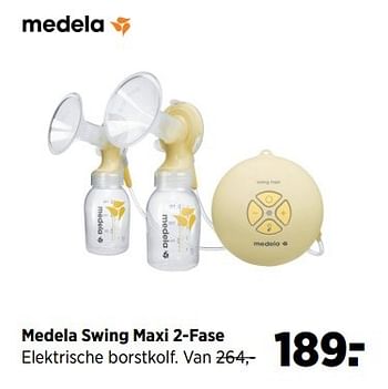 Aanbiedingen Medela swing maxi 2-fase - Medela - Geldig van 23/03/2017 tot 24/04/2017 bij Babypark
