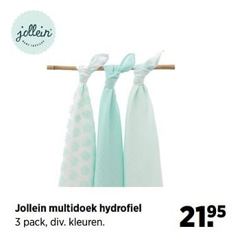 Aanbiedingen Jollein multidoek hydrofiel - Jollein - Geldig van 23/03/2017 tot 24/04/2017 bij Babypark