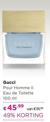 Aanbiedingen Gucci pour homme pour homme ii eau de toilette - Gucci - Geldig van 04/04/2017 tot 23/04/2017 bij Ici Paris XL